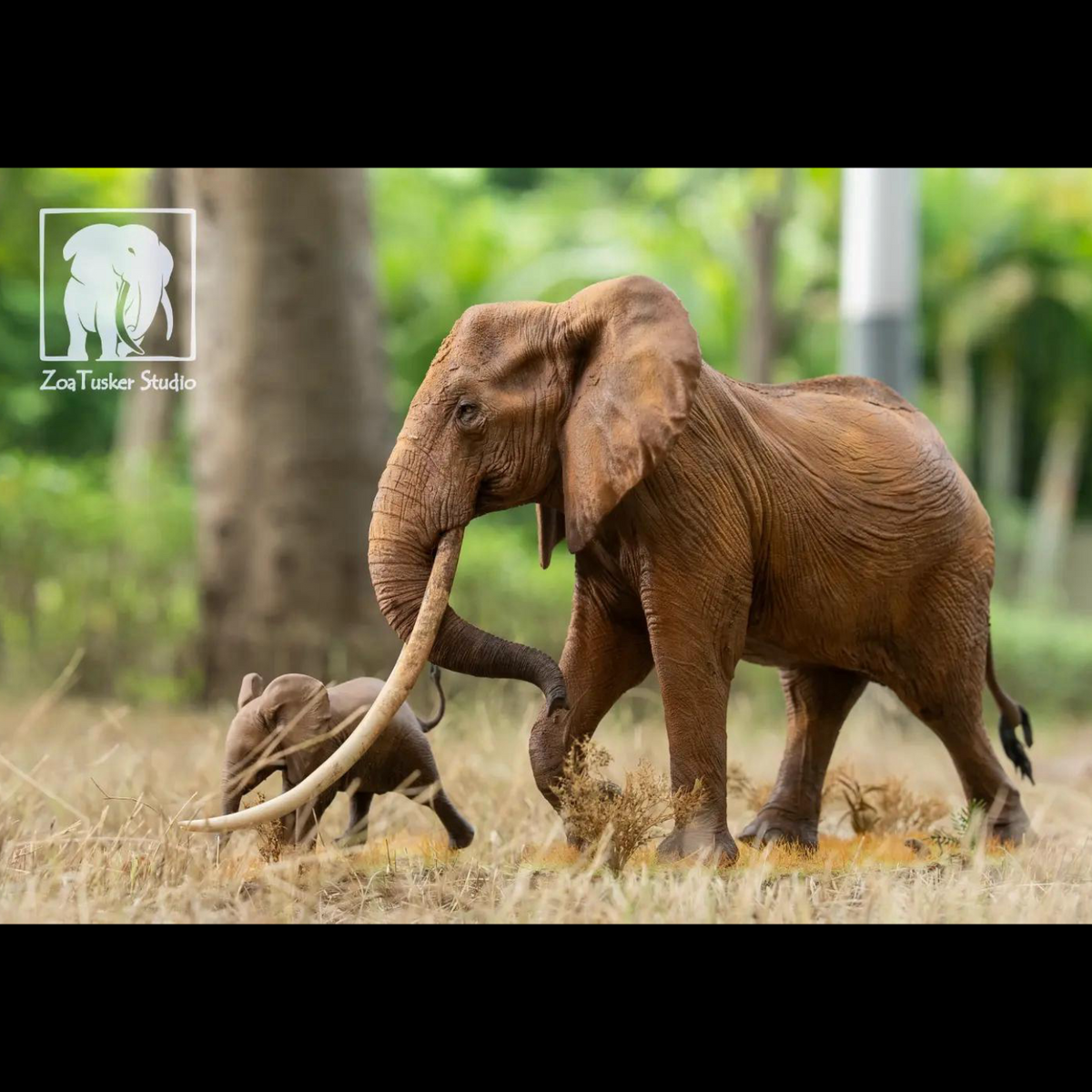 AFRICAN ELEPHANT (LOXODONTA AFRICANA) MULTI-SCALE FLAGSHIP DIORAMA STATUE (RESIN KIT / PAINTED EDITION)