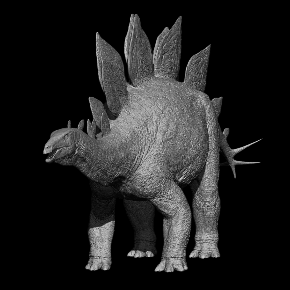 STEGOSAURUS STENOPS PALEOART STATUE (GREY RESIN KIT / PAINTED EDITION) Showanna Studio