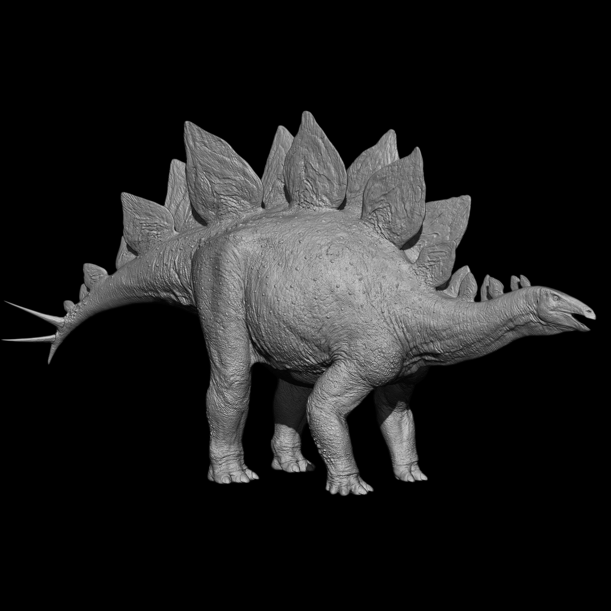 STEGOSAURUS STENOPS PALEOART STATUE (GREY RESIN KIT / PAINTED EDITION) Showanna Studio
