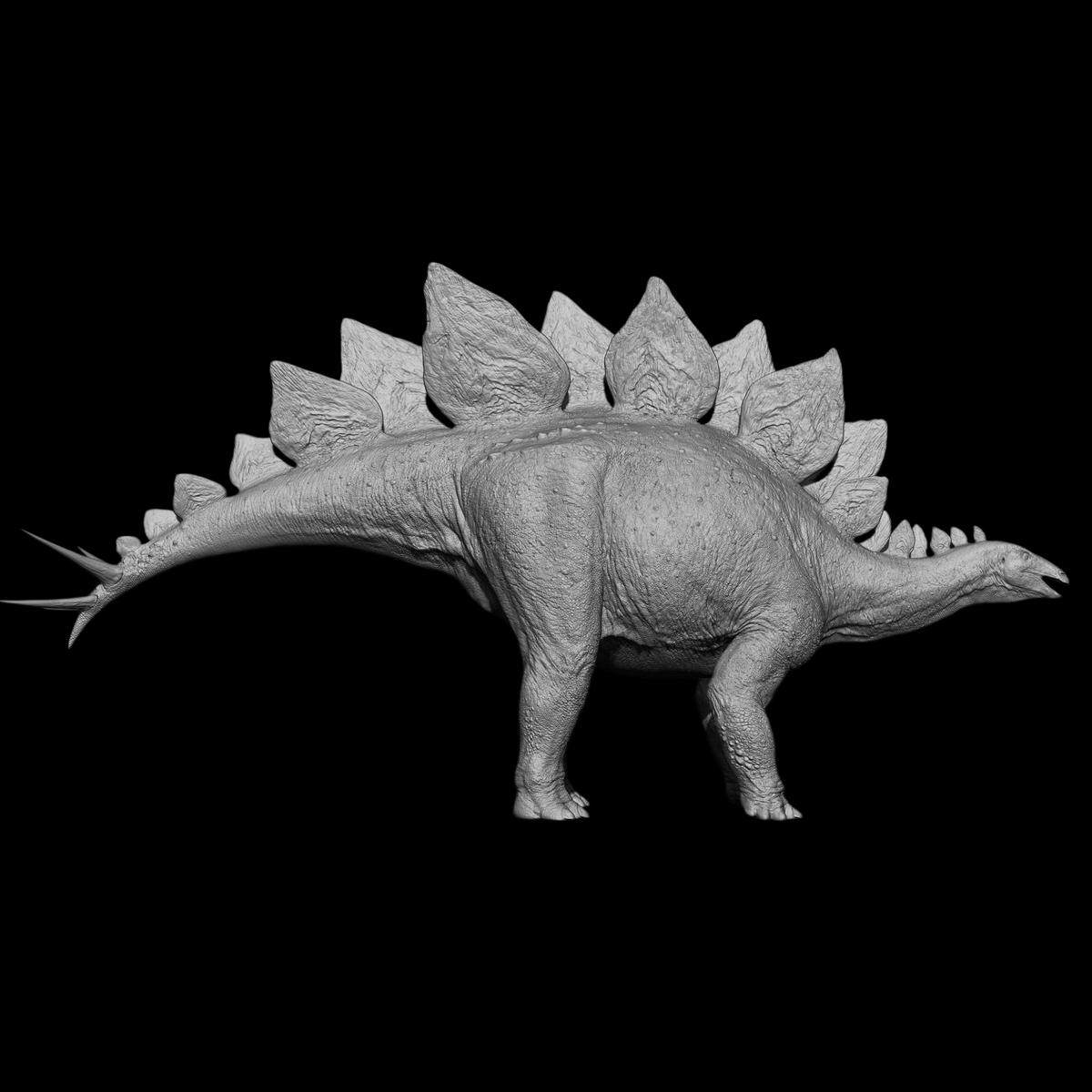 STEGOSAURUS STENOPS PALEOART STATUE (GREY RESIN KIT / PAINTED EDITION) Showanna Studio