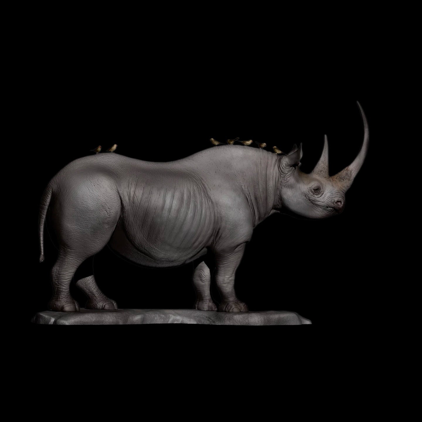 Black Rhinoceros (Diceros bicornis)  statue Model Kit 1:35 1:18 1:15 1:10 1:6 Scale