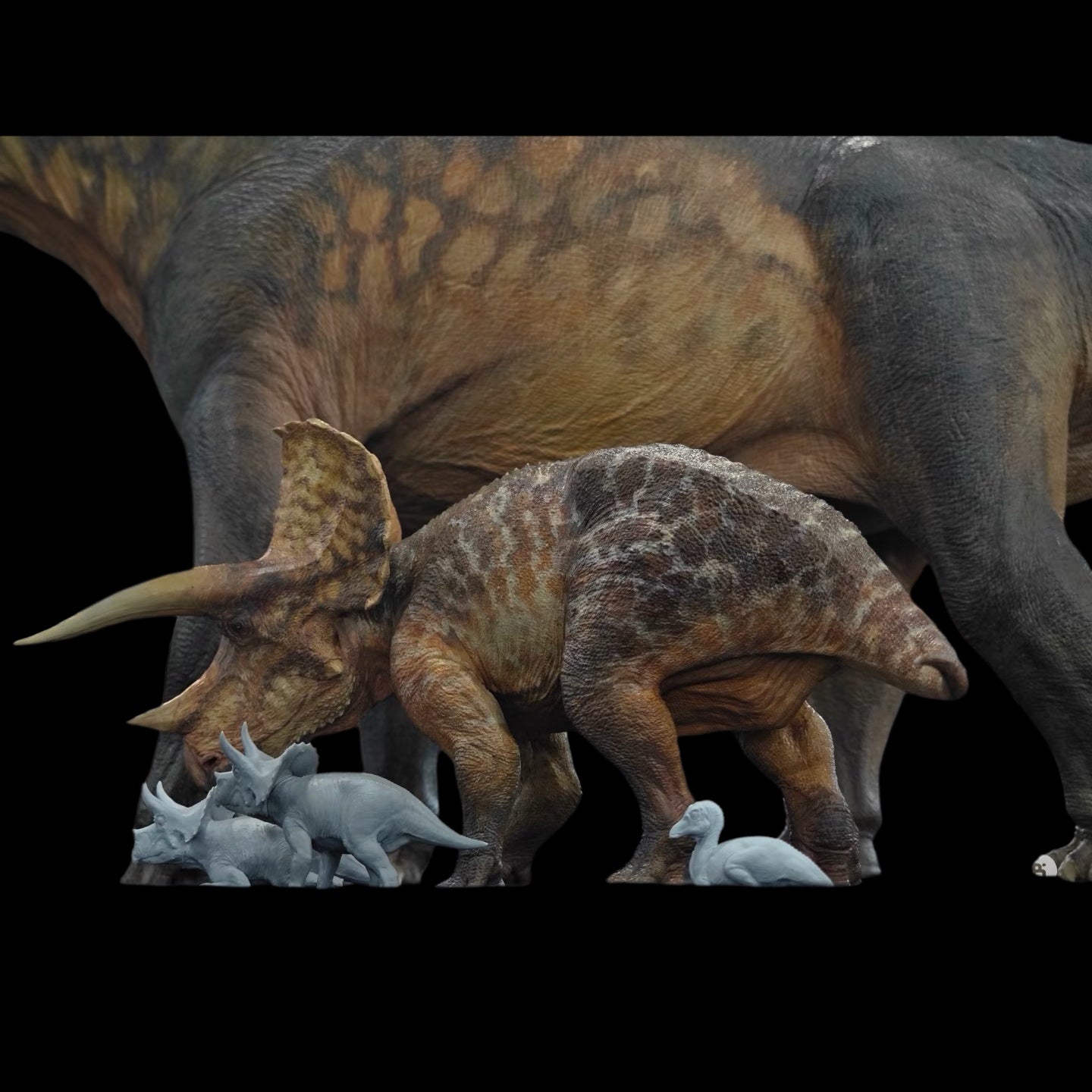 Triceratops statue Model Kit 1:35 Scale Carson Long Studio
