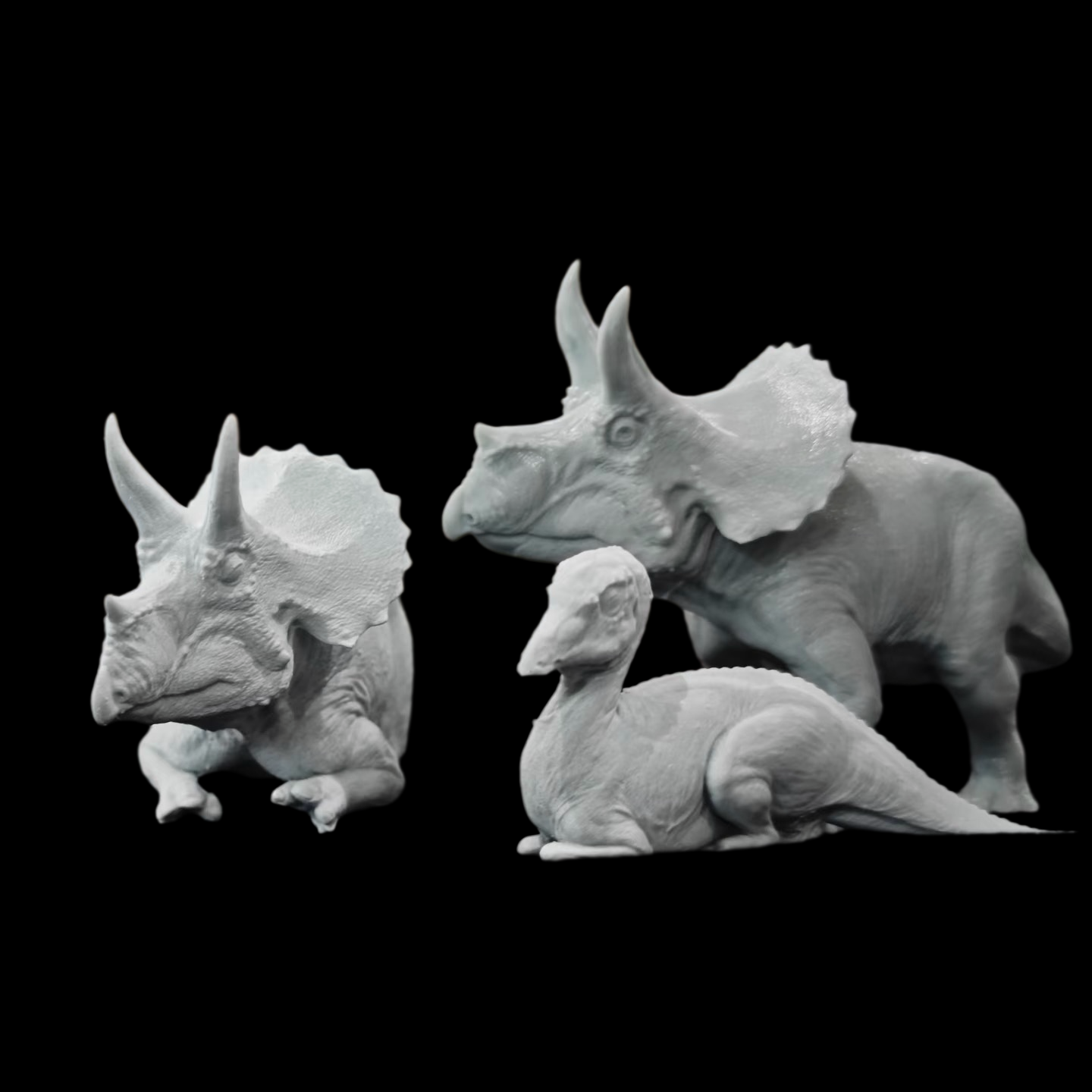 Triceratops statue Model Kit 1:35 Scale Carson Long Studio