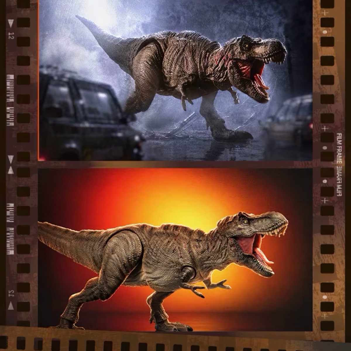 BLOKEES TERRAVENTURE JURASSIC PARK — TC01 TYRANNOSAURUS REX & TC02 TRICERATOPS 1:64 BUILDABLE MODEL KITS